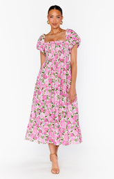Afternoon Tea Dress ~ Cottage Floral Pink