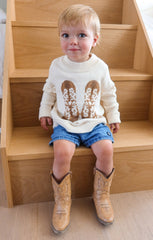 Little Stay Awhile Sweater ~ Cowboy Boot Knit