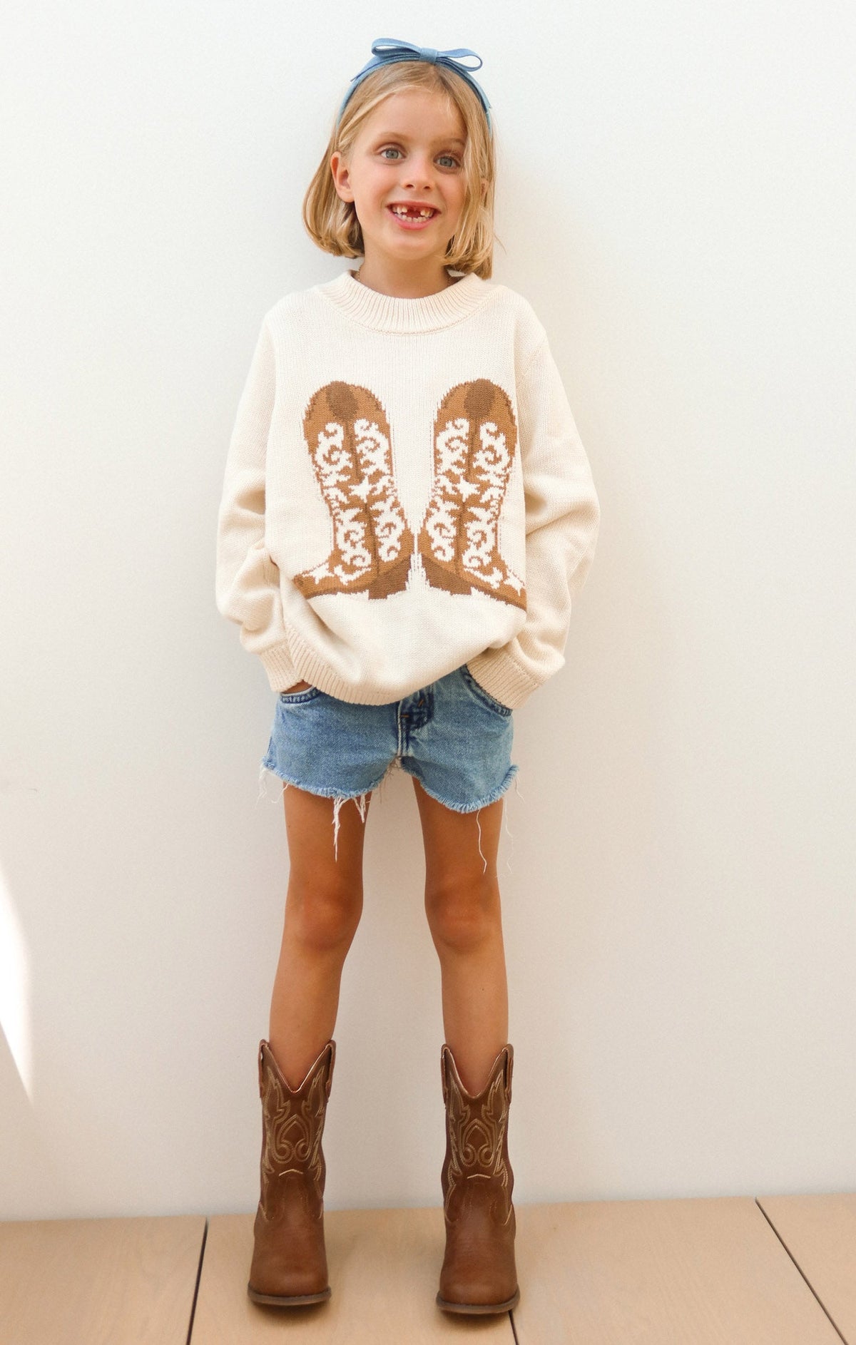 Little Stay Awhile Sweater ~ Cowboy Boot Knit