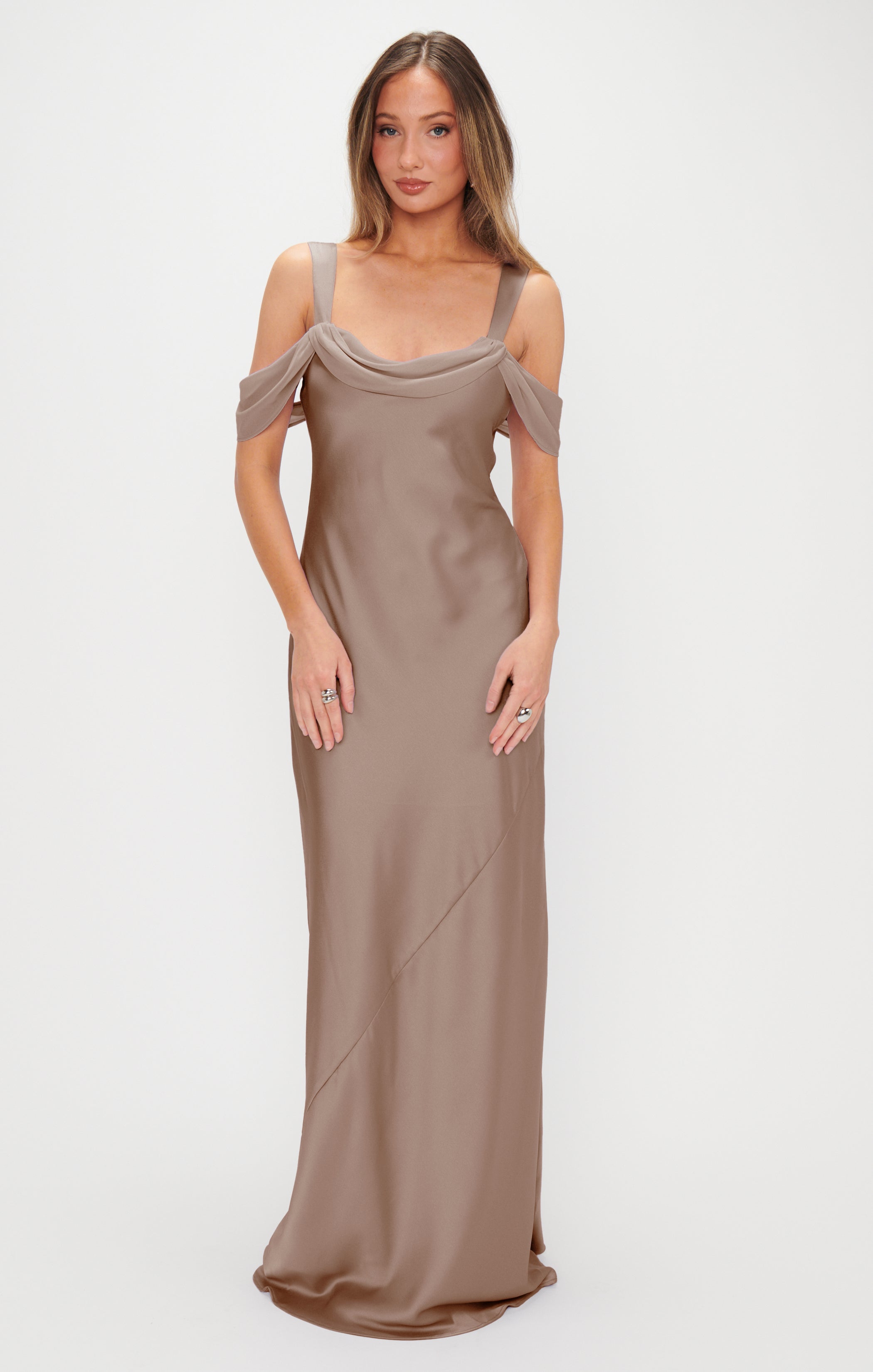 Bella Maxi Dress ~ Dune Luxe Satin