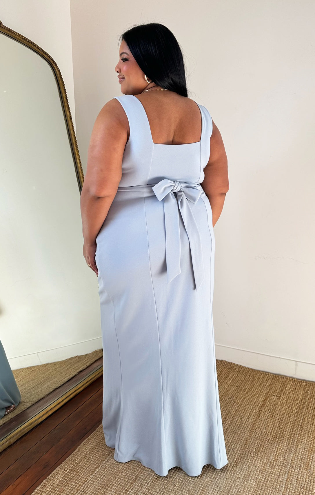Paris Gown ~ Steel Blue Stretch