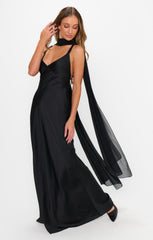 Soiree Shawl ~ Black Chiffon
