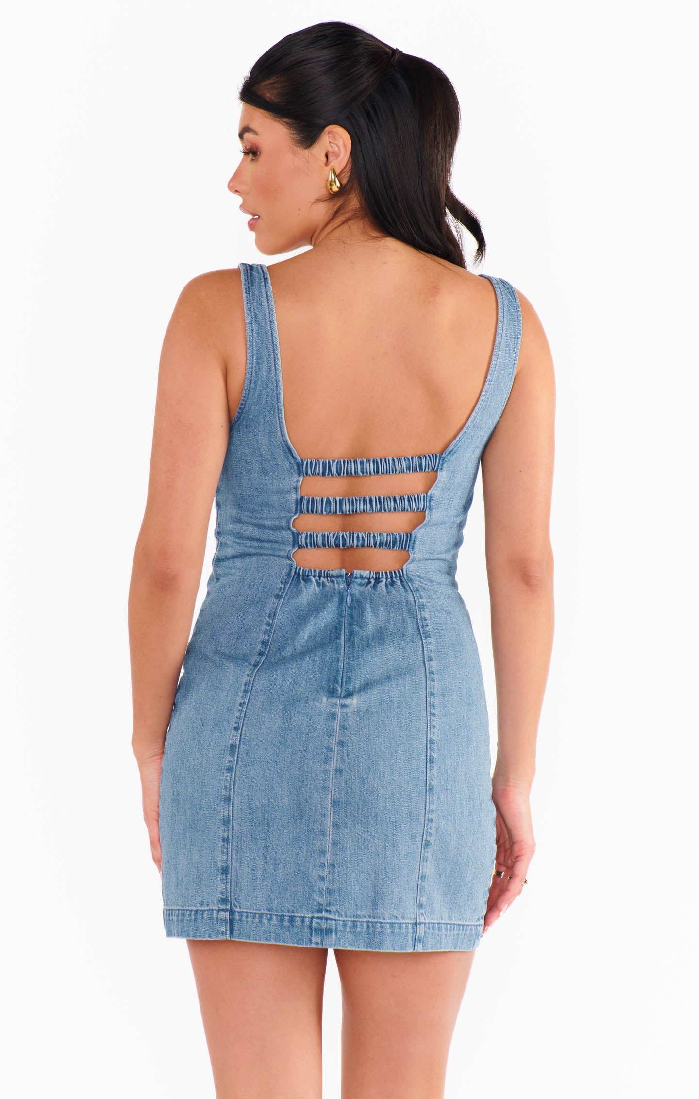 Steph Mini Dress ~ Gloomy Blue