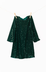 Once Upon A Time Dress ~ Emerald Sequins