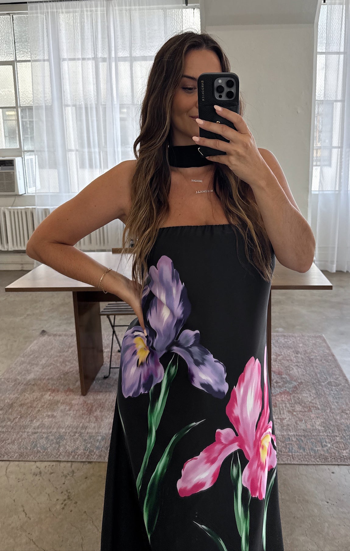 Renee Maxi Dress ~ Wild Iris Luxe Satin